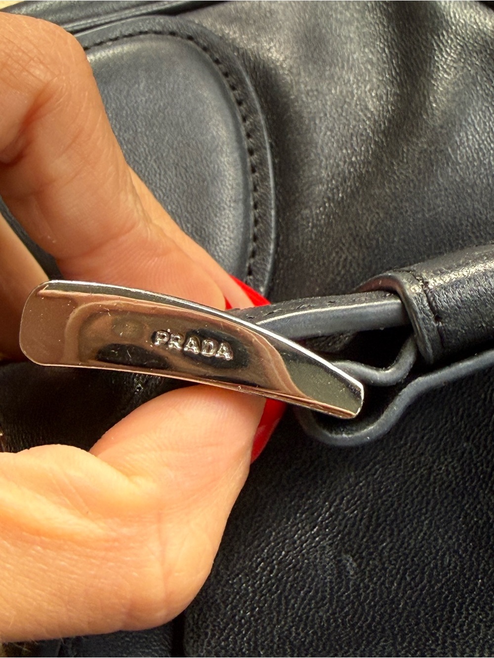 Prada Moon Leather Shoulder Bag - Picture 8 of 10